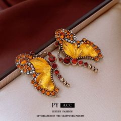 蝴蝶玻璃珠项链(100件批发价)